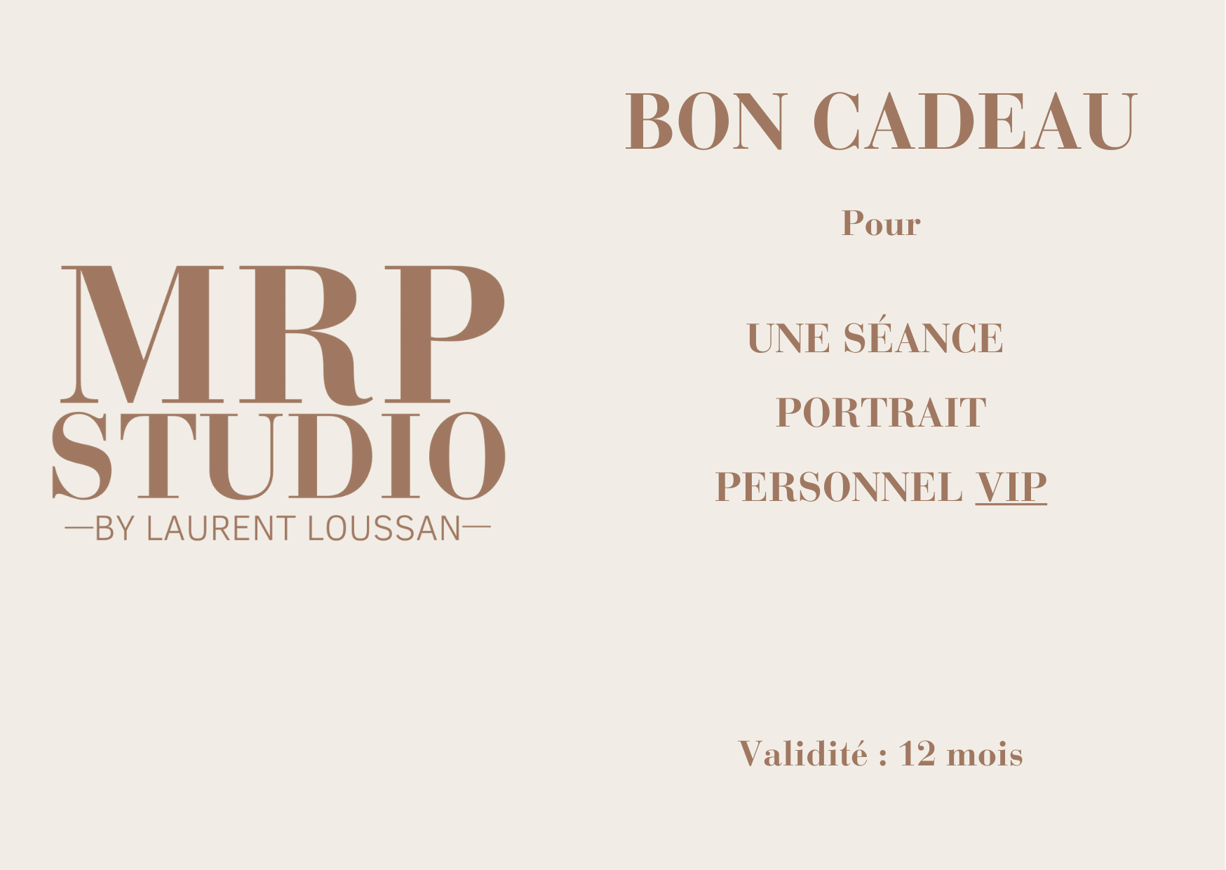 Bon Cadeau Portrait Personnel @myrealportrait